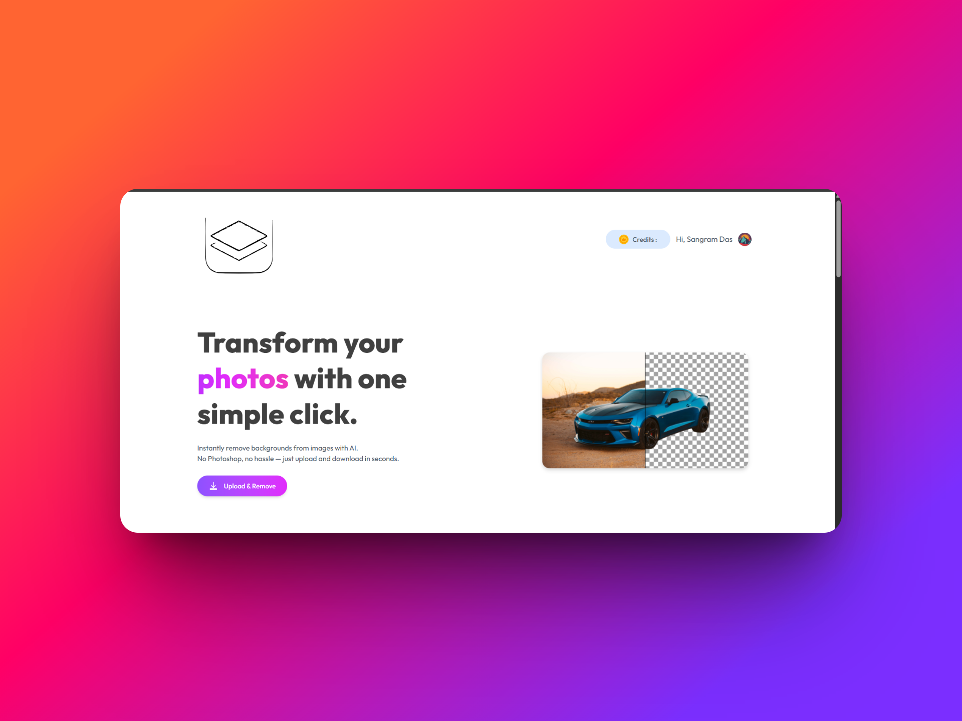 Background Removal Website